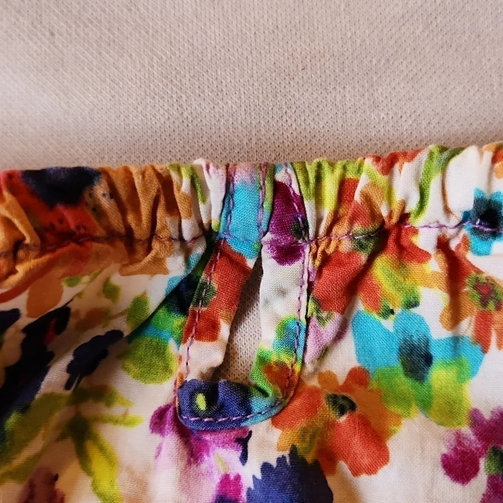 Old Navy floral top with Carter light denim shorts 2T